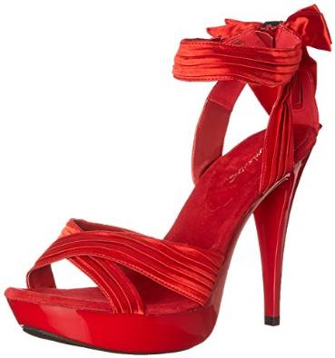 Cocktail Heel Strappy Sandals in black, red, beige and champagne - surprisingly comfy!