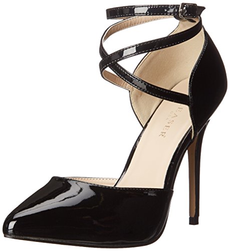 Stiletto Heel Cross Strap Court Shoes