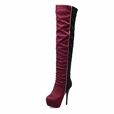 Very high stiletto heel knee-high boot in various colours