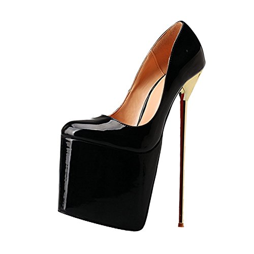 Super high heel platform stiletto court shoe in black, red, nude and floral