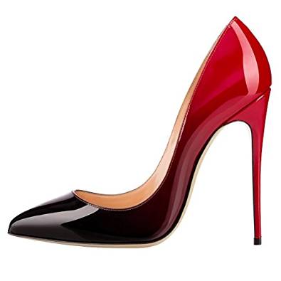 Patent very high heel stiletto court shoe in a range of colours