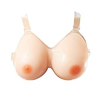 Silicone breastforms built into a clear plastic bra.  Great for wearing with a strapless dress and holding your boobs in the right place.