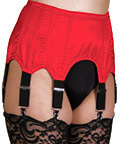 retro look 6-strap suspender belt