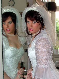 tranny bride in pretty veil